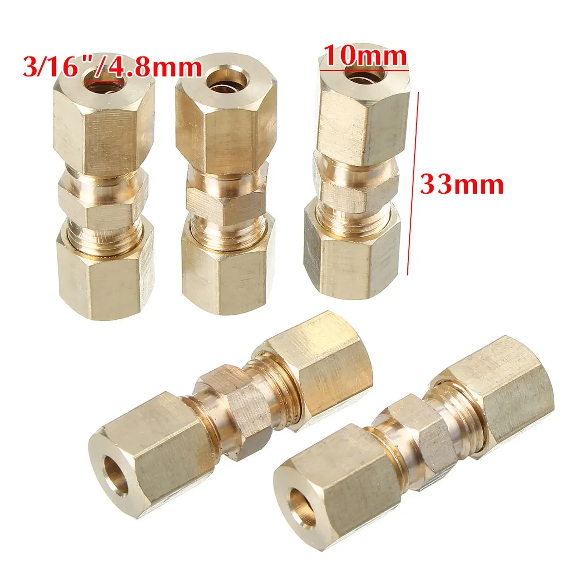 5pcs Brass Brake Line Union Fi – Compression Fitting Brass recenzja i cena