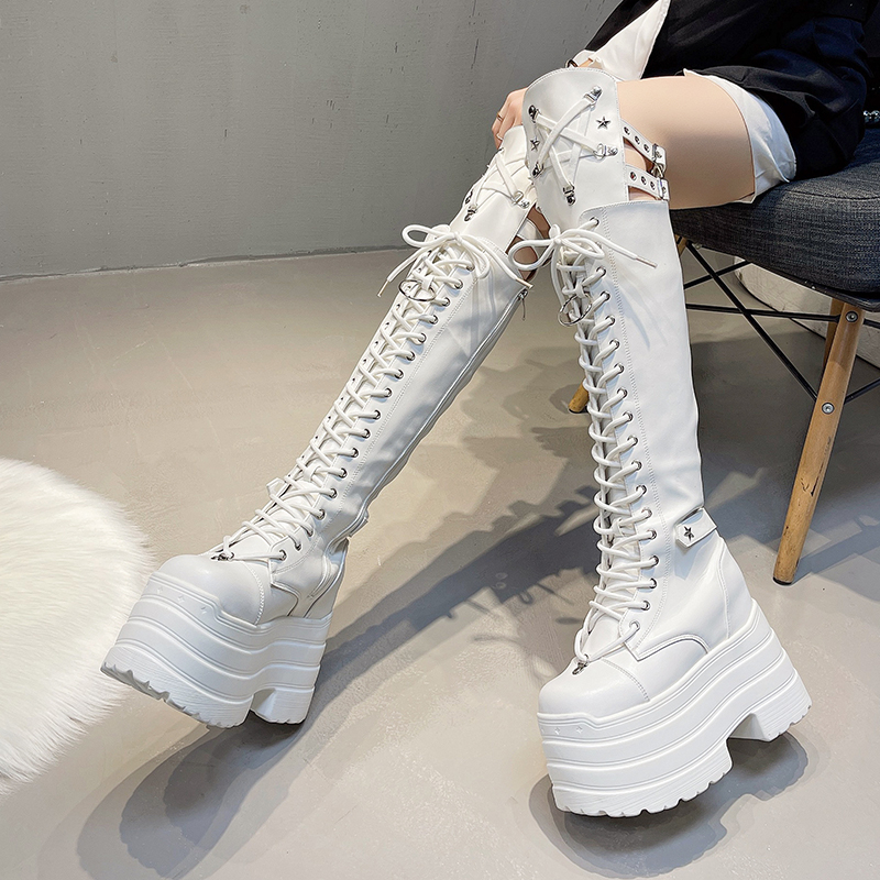 Punk Women Boots Ladies Cospla – Pipe Bending Spring recenzja i cena