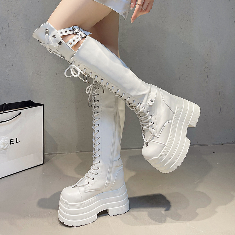 Punk Women Boots Ladies Cospla – Pipe Bending Spring recenzja i cena