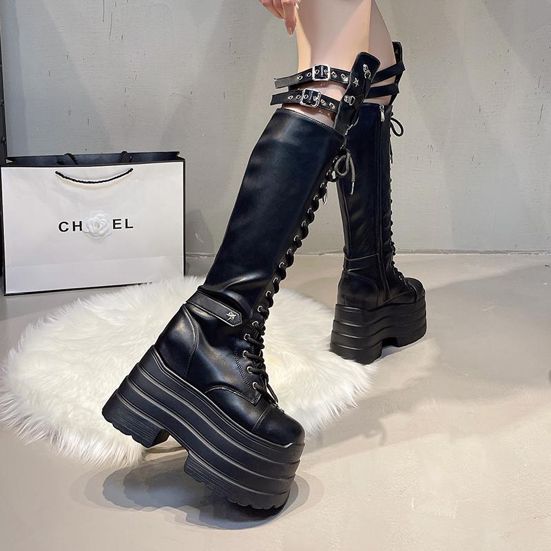 Punk Women Boots Ladies Cospla – Pipe Bending Spring recenzja i cena