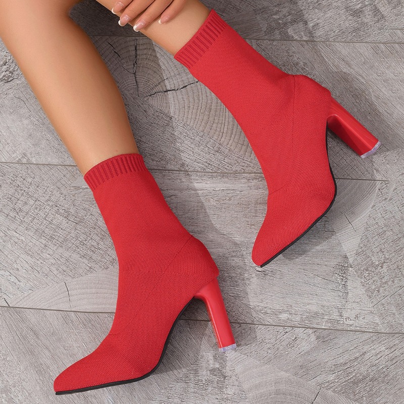 Simple Pointed Toe Knit Stretc – Pipe Bending Spring recenzja i cena