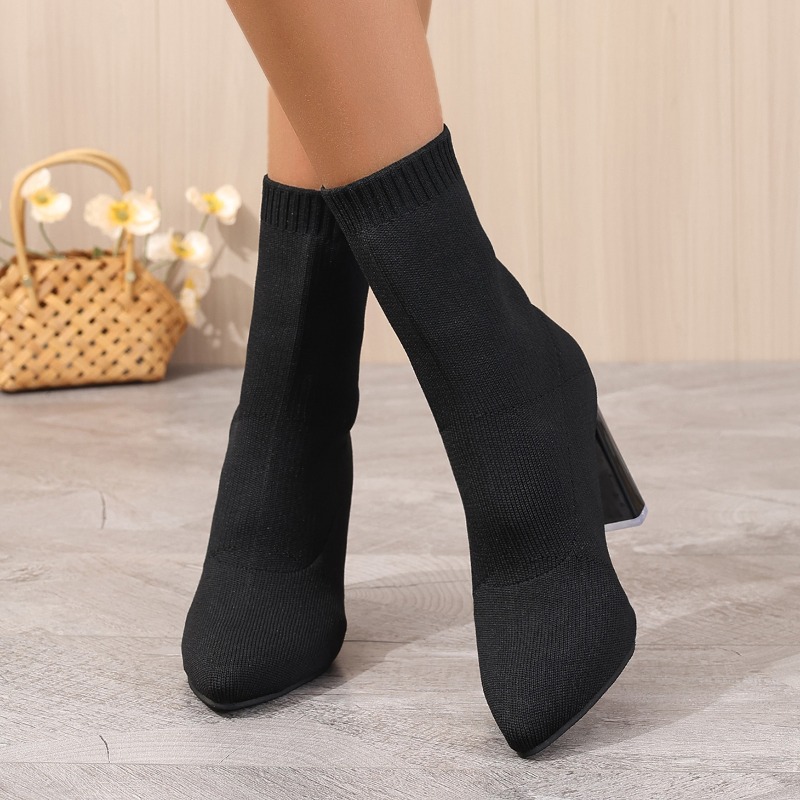 Simple Pointed Toe Knit Stretc – Pipe Bending Spring recenzja i cena