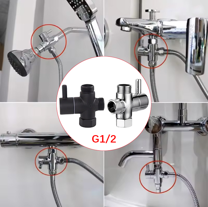 Black Silver 3 Way T-Adapter D – Shower Valve Cartridge recenzja i cena