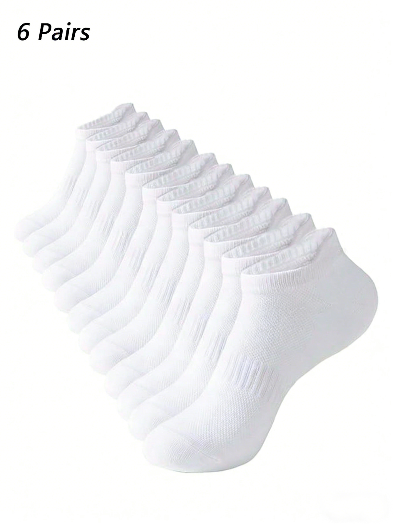 6 Pairs Women Men White Ankle  – Pipe Bending Spring recenzja i cena