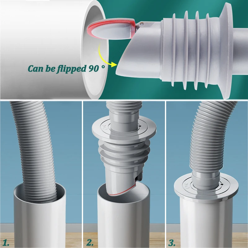Silicone Bathroom Sewer Seal R – Drain Pipe Clip recenzja i cena