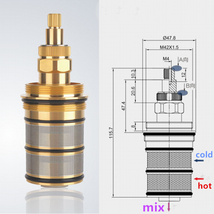 Brass Bath Shower Thermostatic – Shower Valve Cartridge recenzja i cena